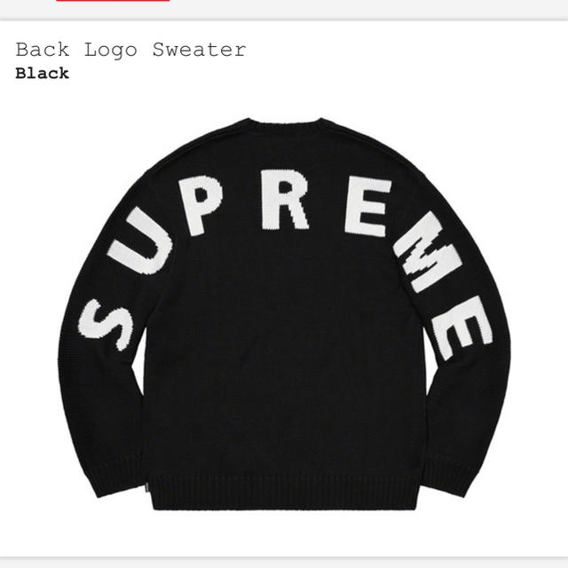 【即購入可】Supreme Back Logo Sweater