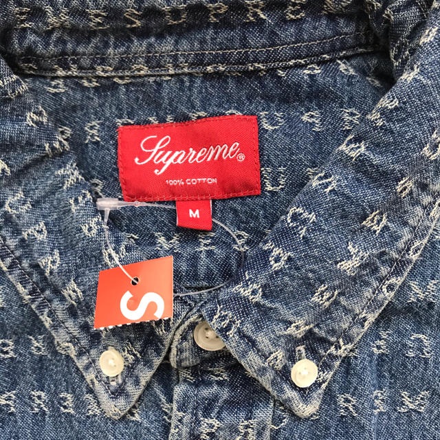 Mサイズ Supreme Jacquard Logos Denim Shirt