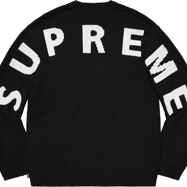 20ss supreme Back Logo Sweater Lサイズ　黒メンズ