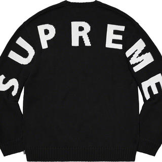 シュプリーム(Supreme)の20ss supreme Back Logo Sweater Lサイズ　黒(ニット/セーター)