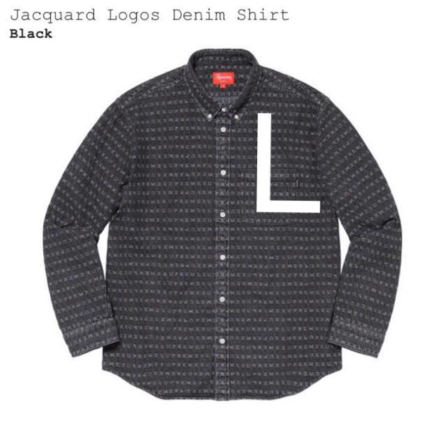 20SS Supreme Jacquard Logos Denim Shirt