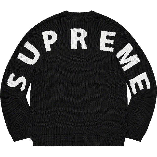 L Supreme Back Logo Sweater 黒 国内正規品 ②