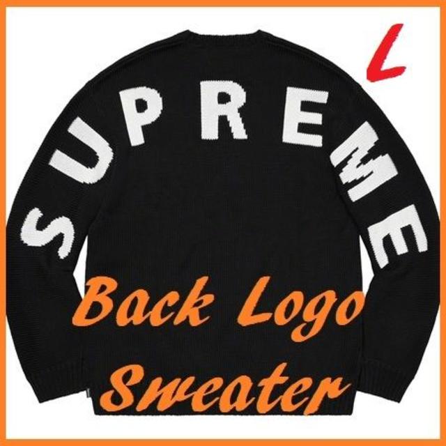 L Supreme Back Logo Sweater 黒 国内正規品 ②