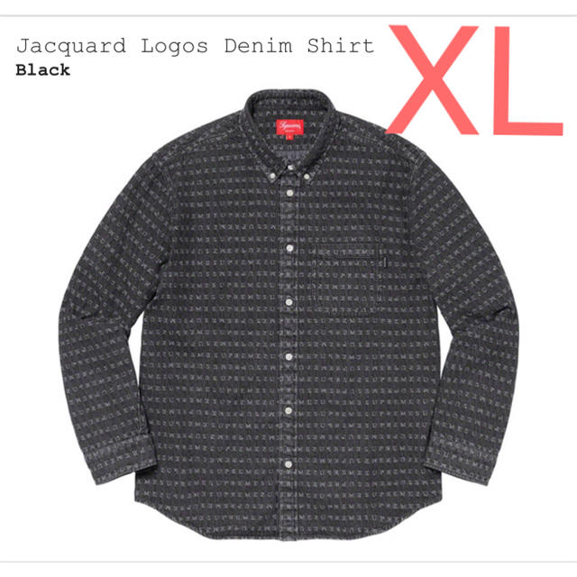 【XL】 Supreme Jacquard Logos Denim Shirt