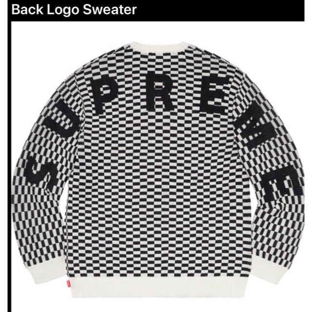 Supreme Week5 Back Logo Sweater チェッカー - electrabd.com