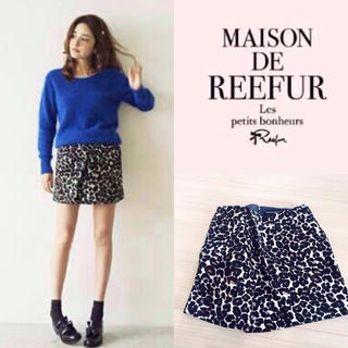 メゾンドリーファー(Maison de Reefur)のレオパード柄スカート(ミニスカート)