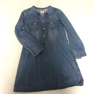 ユニクロ(UNIQLO)のユニクロ　デニムワンピース　130(ワンピース)