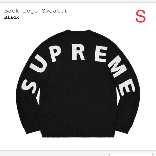 Supreme Back Logo Sweater Sサイズ black