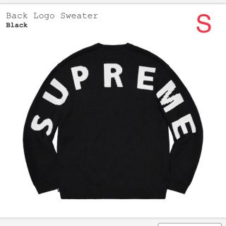 シュプリーム(Supreme)のSupreme Back Logo Sweater Sサイズ black(ニット/セーター)