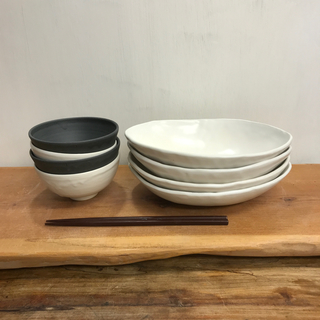 にょんこ様専用　新品　陶器　陶芸作家　おまかせカレー皿４枚D(食器)