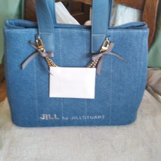 ジルバイジルスチュアート(JILL by JILLSTUART)のジュエルリボントートデニム大きいサイズ新品未使用(トートバッグ)