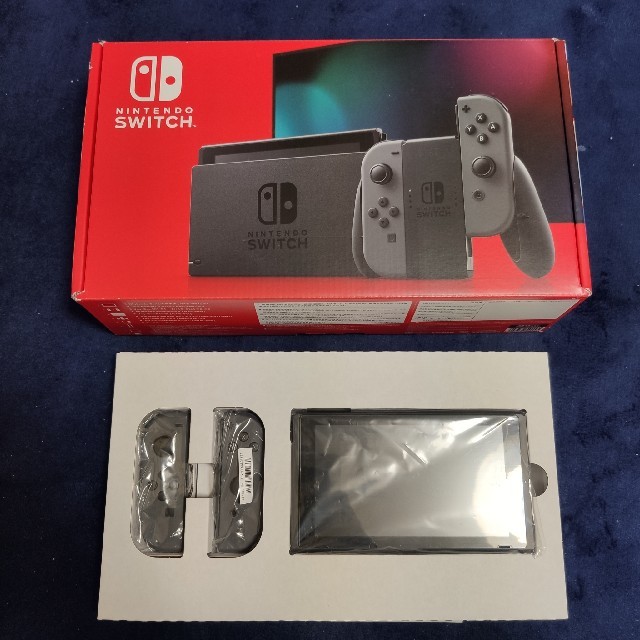 新型 Nintendo Switch グレー フィルム・SD付属