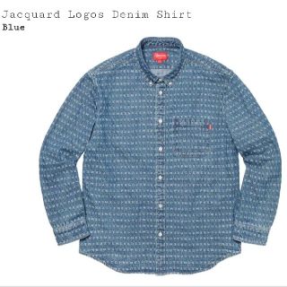 シュプリーム(Supreme)のJacquard Logos Denim Shirt   L(シャツ)