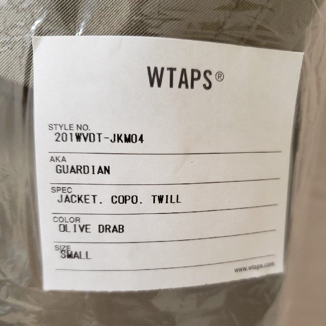 値下げしました。wtaps guardian　ハンガー付　20ss