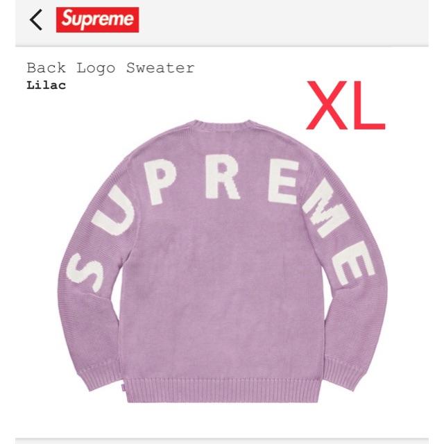 supreme Back Logo Sweater lilac XL