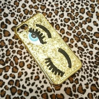 キアラフェラーニ(Chiara Ferragni)のiPhoneケース キラキラ ゴールド(iPhoneケース)