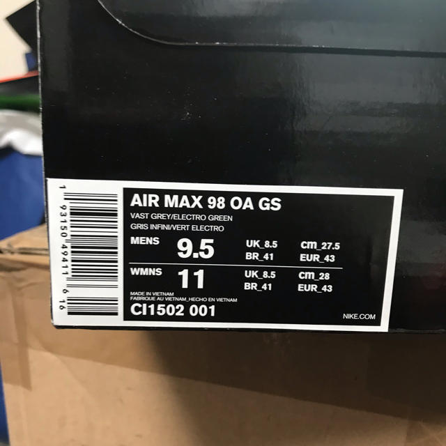 NIKE(ナイキ)の27.5cm AIR MAX 98 OA GS メンズの靴/シューズ(スニーカー)の商品写真