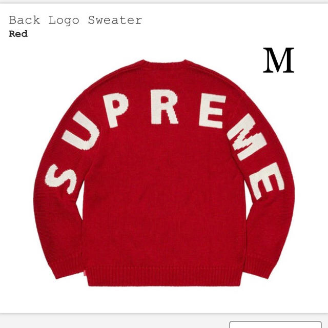 Supreme Back Logo Sweater MRED赤サイズ