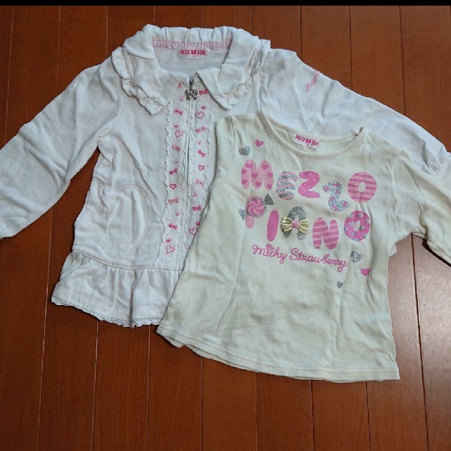 mezzo piano(メゾピアノ)のメゾピアノ 110 2枚セット キッズ/ベビー/マタニティのキッズ服女の子用(90cm~)(Tシャツ/カットソー)の商品写真