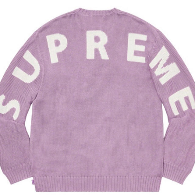 Supreme(シュプリーム)のSupreme Back Logo Sweater L 紫 lilac 新品 メンズのトップス(ニット/セーター)の商品写真