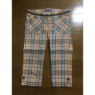 バーバリーブルーレーベル(BURBERRY BLUE LABEL)のバーバリーブルーレーベル 7分丈チェックパンツ(カジュアルパンツ)