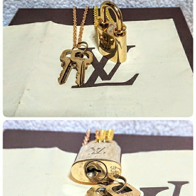 LOUIS VUITTON(ルイヴィトン)の美品！ルイヴィトン ゴールド カデナ南京錠、鍵2本付き！ メンズのアクセサリー(ネックレス)の商品写真