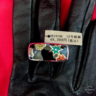 純銀　925 シルバー　リング　指輪　エナメルリング　ゴツい　個性的(リング(指輪))