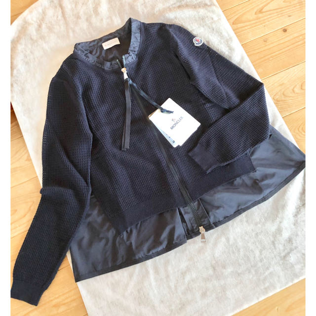 く日はお得 ☆MONCLERモンクレール☆ニット×異素材コンビカーディガン