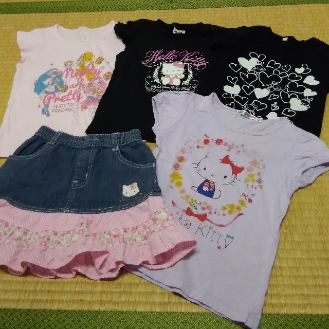 サンリオ(サンリオ)のハローキティ　キッズ女の子　110㎝セット　５点 キッズ/ベビー/マタニティのキッズ服女の子用(90cm~)(スカート)の商品写真