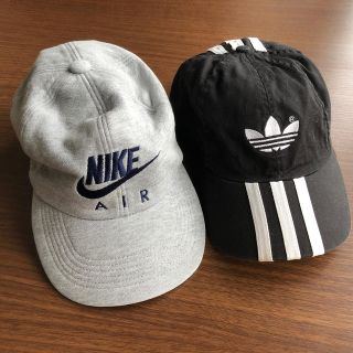 ナイキ(NIKE)のNIKEナイキadidasアディダス　中古キャップ2個セットです。(キャップ)