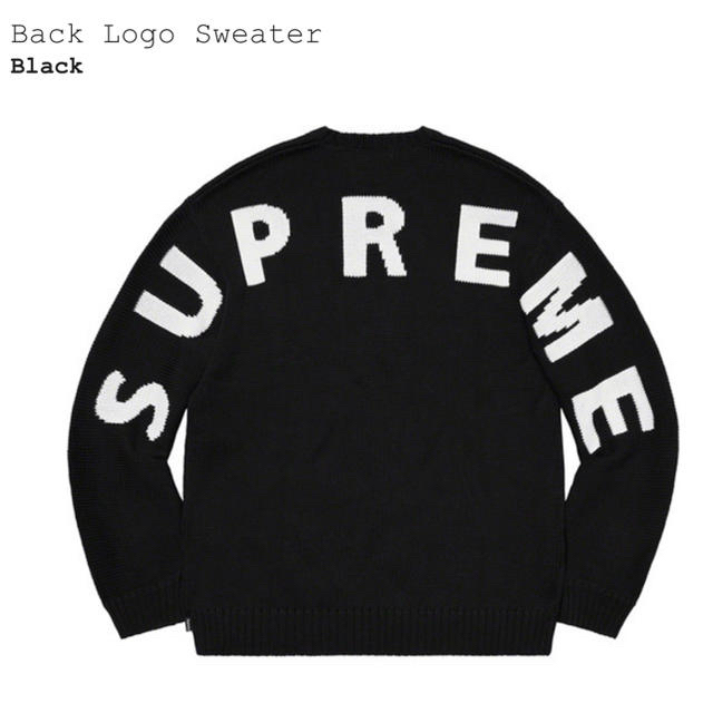 BlackサイズSupreme  Back Logo Sweate  Sサイズ