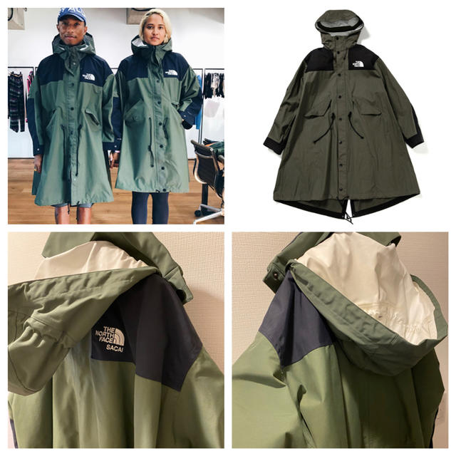 sacai north face 17aw ロング コート 黒 サカイ ノース