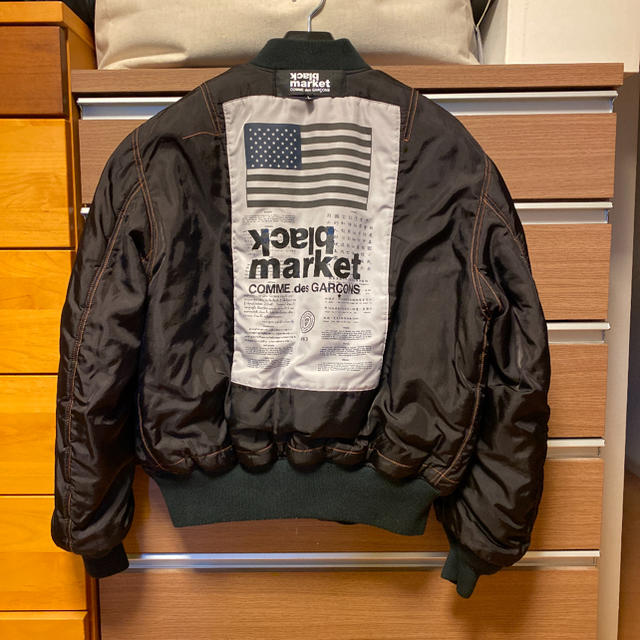 BLACK COMME des GARCONSビッグMA-1 ボンバーブルゾン 楽天最安値に