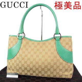 グッチ(Gucci)のグッチ GUCCI 極美品 GG キャンバス×レザー トート ハンド バッグ(トートバッグ)