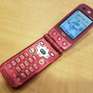 エヌティティドコモ(NTTdocomo)のdocomo NTTドコモ FOMA F882iES レッド ガラケー(携帯電話本体)