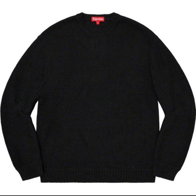 Supreme(シュプリーム)のシュプリーム　supreme back logo sweater 黒 Mサイズ メンズのトップス(ニット/セーター)の商品写真