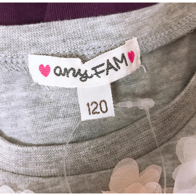 anyFAM(エニィファム)のany fam 未使用　Tシャツ　120 キッズ/ベビー/マタニティのキッズ服女の子用(90cm~)(Tシャツ/カットソー)の商品写真