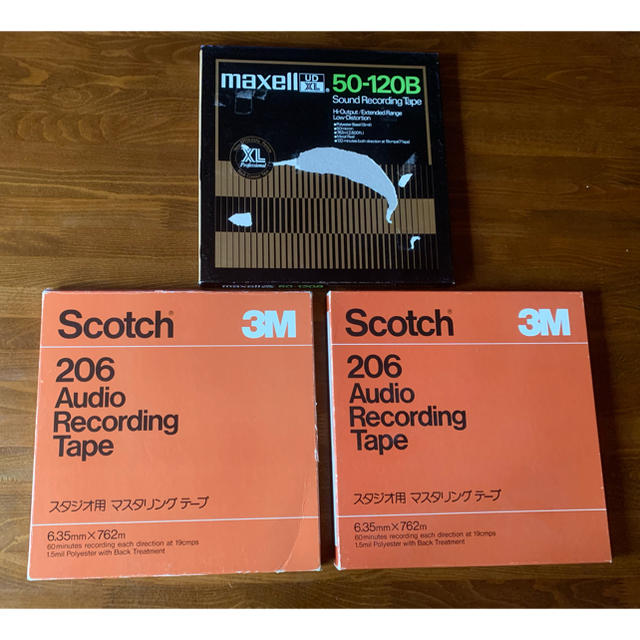 スマホ/家電/カメラ10号オープンリールテープ　3本組　Scotch／maxell