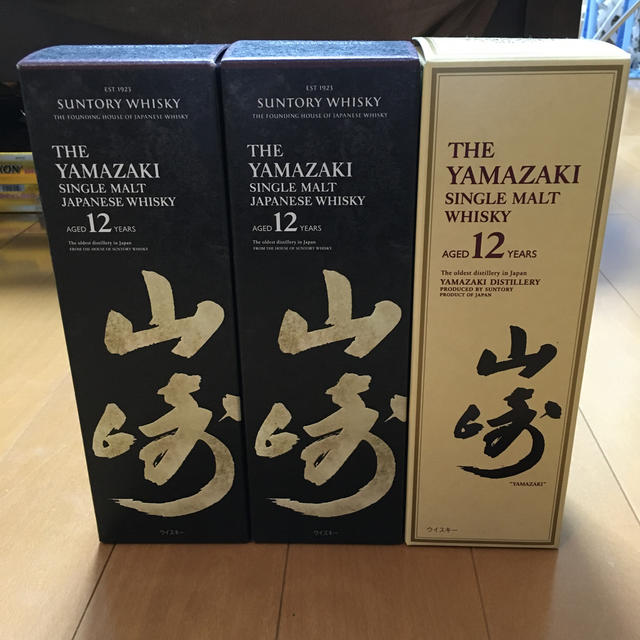 サントリー(サントリー)の山崎12年 700ml 新品 3本 カートン付き 食品/飲料/酒の酒(ウイスキー)の商品写真