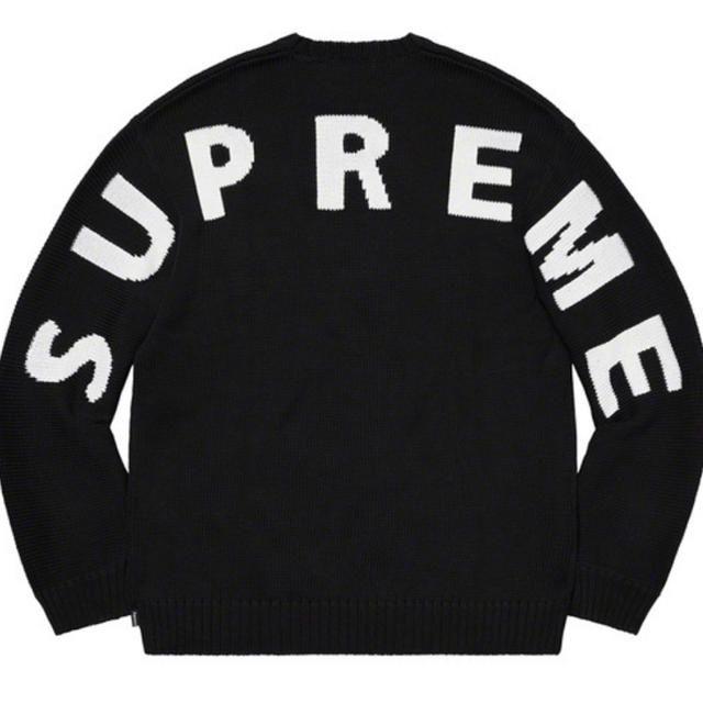 Supreme Back Logo Sweater 黒 Mサイズ