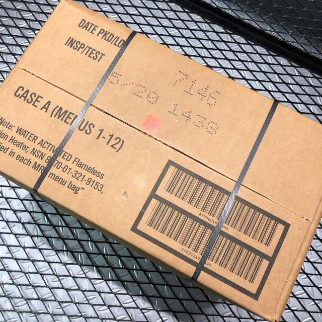 米軍放出品 MREレーション ボックス BOX 12食入り 2箱セット17-18