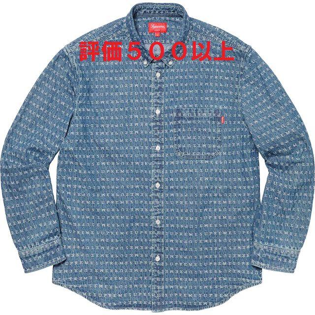 Supreme(シュプリーム)のSupreme Jacquard Logos Denim Shirt 青 M メンズのトップス(シャツ)の商品写真