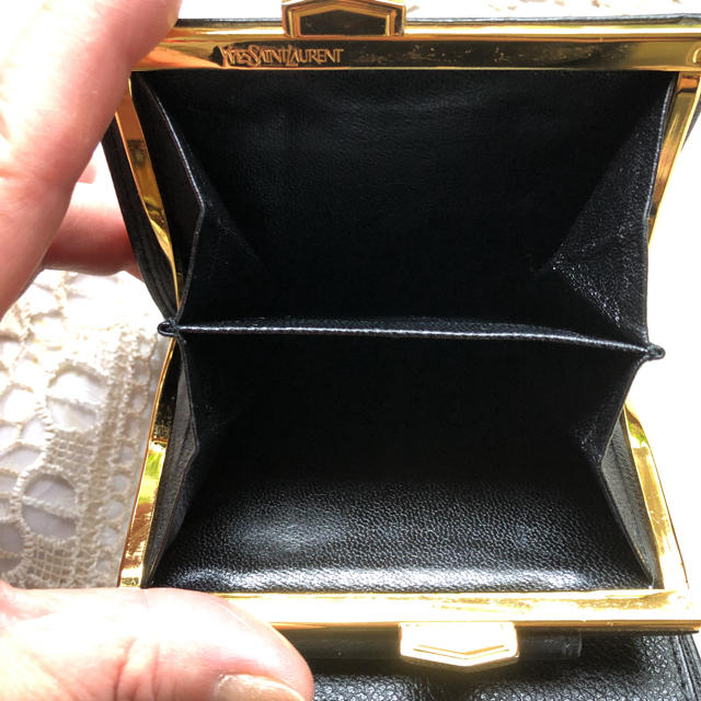 美品♡ヴィンテージ イヴサンローラン がま口折財布 【同梱不可】 www