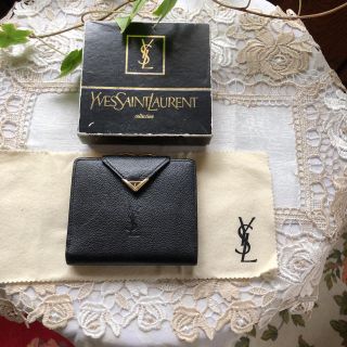 美品♡ヴィンテージ イヴサンローラン がま口折財布 www