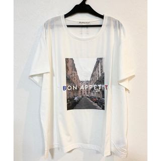 ジェラートピケ(gelato pique)のプリントＴシャツ  ジェラート ピケ　FREESIZE ホワイト(Tシャツ(半袖/袖なし))