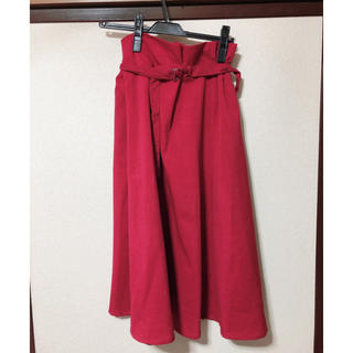 シマムラ(しまむら)の赤スカート(ロングスカート)