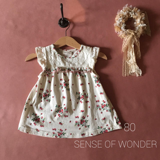 sense of wonder(センスオブワンダー)のSENSE OF WONDER ⑅⿻オーガニックコットン野イチゴチュニック80 キッズ/ベビー/マタニティのベビー服(~85cm)(ワンピース)の商品写真