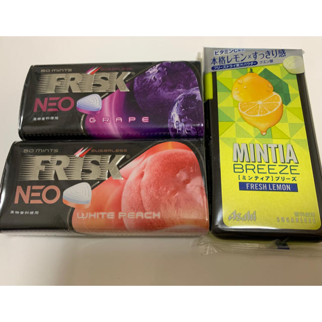 FRISK（グレープ、ピーチ）＋MINTIA（レモン） 食品/飲料/酒の食品(菓子/デザート)の商品写真