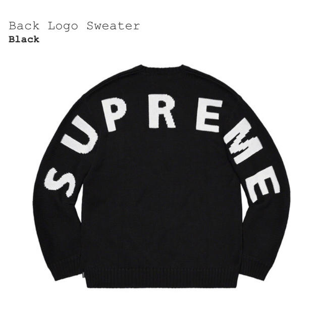 メンズSupreme☆20SS☆Back Logo Sweater☆黒☆XL☆セーター - ニット