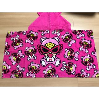 ヒステリックミニ(HYSTERIC MINI)のテディ🐻ポンチョタオル(おくるみ/ブランケット)